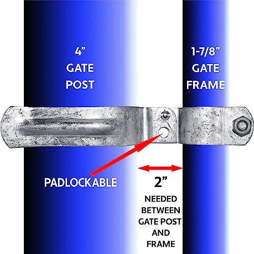 Heavy Duty 1-7/8" x 4" Chain Link Fence Gate Latch. - size: 1-7/8" x 4"