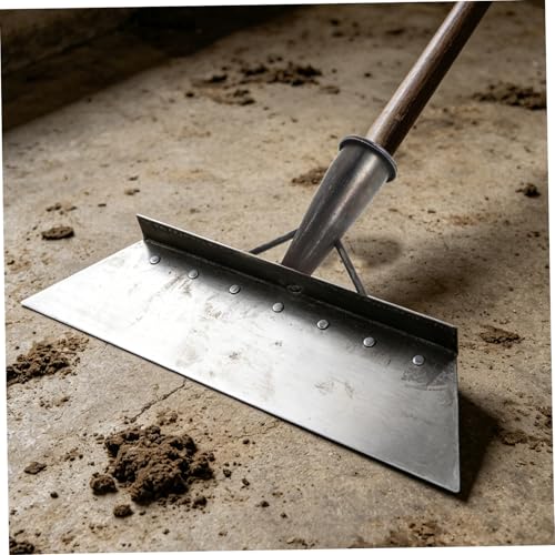 Veemoon Manganese Steel Livestock Manure Scraper and Multifunctional Garden Shovel for Farm and Barn Cleaning, 38cm Metal Dung Shovel with Heavy Duty Scraper Head for Efficient Outdoor Use