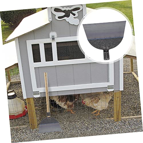 DECHOUS Pig Excrement Shovel for Farm Cleaning Sturdy Livestock Cage Tool Heavy-Duty Ground Cement Spade Long Handle Practical Manure Cleaning Supply - size: 25X27X3.5cm