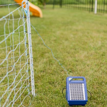 Starkline 48" x 82' Premium Electric Poultry Netting Solar Kit | White/Blue All-in-One Solar Electric Fence Kit for Backyards, Homesteads, Farms, and Ranches
