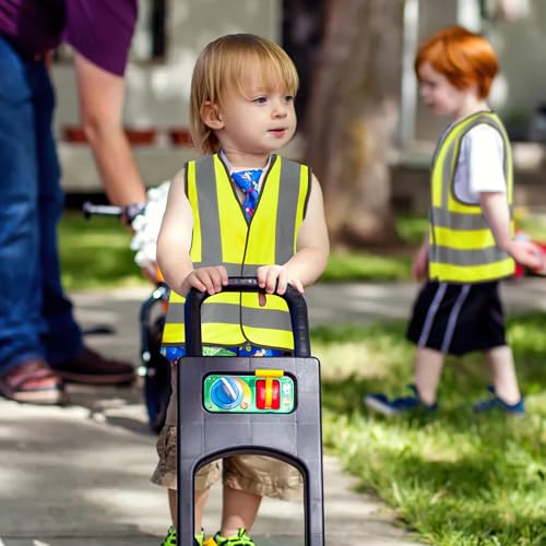 AYKRM Kids High visibility viz vest hi vis viz reflective safety vests - color: Grey, size: 6-9Y