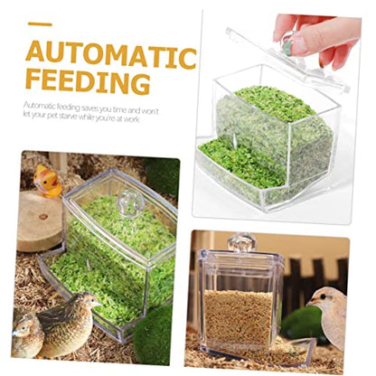 1pack Automatic Feeder Trough No Waste Chicken Feeder for Chicken Enrichment