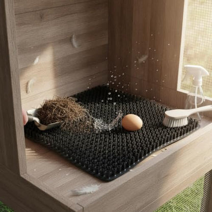 Chicken Nesting Pad, Washable PP Plastic Liner for Coop Nesting Boxes, Cushioned Mat for Hens, 13.8 x 11.6 Inches (1 PC)