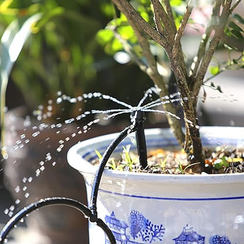 Kalolary 200pcs 1/4" Universal Barbed Tee Fittings, Drip Irrigation Barbed Connectors for 1/4 Inch Water Hose Connectors 4mm/7mm Water Tube Drip Irrigation Watering System - size: 200pieces