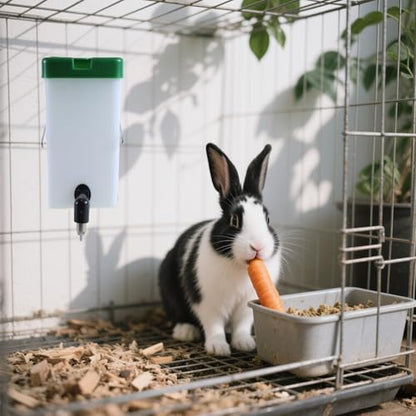 No-Drip Rabbit Water Bottle for Cage, 32oz Small Animal Water Dispenser Water Bottle for Small Pet/Bunny/Ferret/Hamster/Guinea Pig/Rabbit/Chinchilla/Mouse/Rat/Gerbil (Clear, 32 Ounce) - size: 32 Ounce