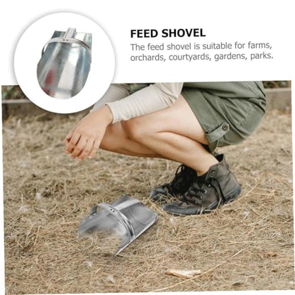 YARNOW Thickened Iron Feed Shovel Durable Veterinary Food Scoop for Livestock and Farm Use Lightweight and Easy to Carry Smooth Edges for Safe Handling