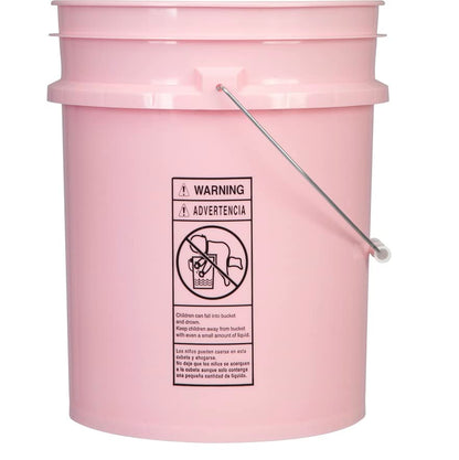 House Naturals 5 Gallon Pink Food Grade BPA Free Made in USA Plastic Storage Bucket with Lid Cover (Pack of 3) (with Scarlet Red Screw on Airtight Lids) - color: With Red Screw on Lids