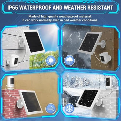 Solar Panel Outdoor for Ring (white-5pack) - color: white-5pack