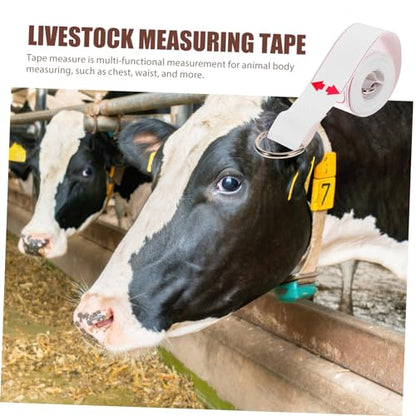 Abaodam Animal Weight Tape Measure for Cattle Livestock Lightweight Bust Measuring Tool Pigs and Cows Compact Portable Design for Easy Storage
