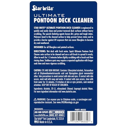 STAR BRITE Ultimate Pontoon Deck Cleaner - Lift Dirt & Stains from All Carpets, Woven, Foam & Textured Surfaces - 32 OZ (096332)