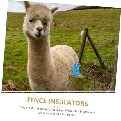50Pcs Electric Fence Insulators for Farm Fence Wire Insulators for Livestock Prevents Electrical Shorts Essential Accessories for DIY Electric Fencing