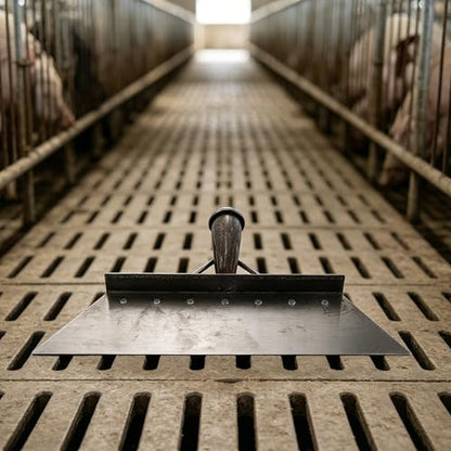 Toddmomy Heavy Duty Manganese Steel Cleaning Shovel for Farm Manure Removal, 38cm Flat Metal Scraper Tool for Barn and Livestock Facility Maintenance