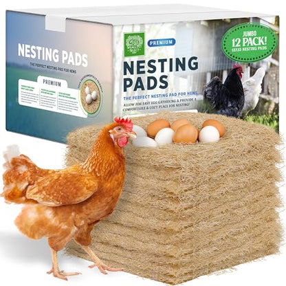Small Pet Select - Chicken Nesting Pads (12-Pack), 13x13, for Hens, Fits Most Nesting Boxes, Chicken Coop Nest Liners - style: Chicken Nesting Pads