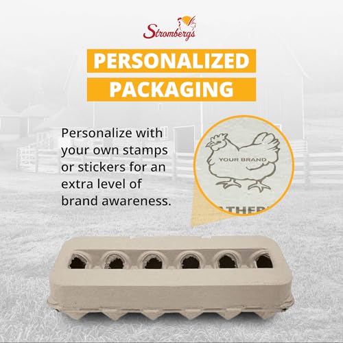Stromberg's Jumbo Blank Egg Cartons, Bulk Pack for Jumbo Eggs, Perfect for Custom Branding, Safe & Secure Egg Storage, Convenient Stacking for Easy Transport and Storage, 200 Pack
