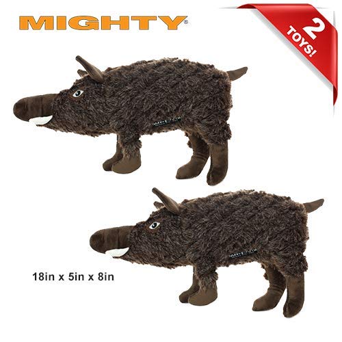 MIGHTY® 2 Pack Massive Javeline Ultra Plush Dog Toys | Multiple Layers & Reinforced Seams , Washable and Floats , Mighty® Construction - color: 2PK Brown Javelina