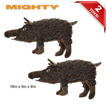 MIGHTY® 2 Pack Massive Javeline Ultra Plush Dog Toys | Multiple Layers & Reinforced Seams , Washable and Floats , Mighty® Construction - color: 2PK Brown Javelina