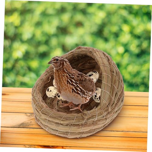2pcs Cozy Straw Woven Chicken Nest for Egg Laying and Sleeping Comfortable Pet Hut for Animals for Secure and Private Coop