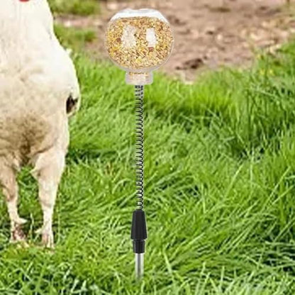 2 Pack Chicken Peck Toy Slow Feed Release Toy Chicken Feeder Ball Swing Feeder Pecking Toy for Hens Chicken Birds Parrots