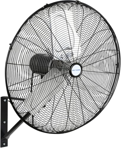 BILT HARD 24in. 6500 CFM High Velocity Wall Mounted Fan, 3-Speed Heavy Duty Shop Fan, Industrial Oscillating Fan for Commercial, Garage, Factory, Warehouse and Jobsite Use - size: 24 inch