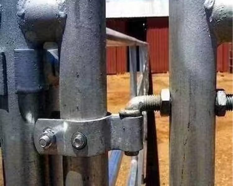 J-Bolt Post Hinge with 5/8" Hinge Pin Galvanized Post Gate Hinge for Chain Link Fence, Washers & Nuts Included (8" (4 Pcs)) - size: 8" (4 Pcs)
