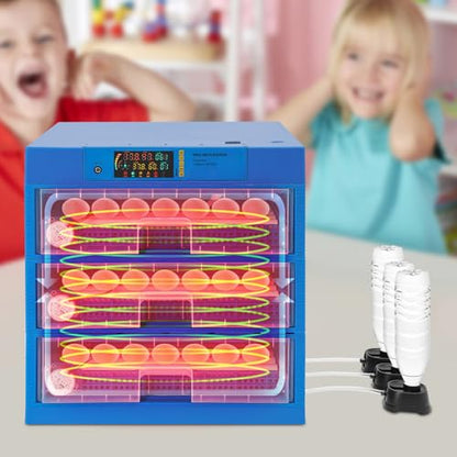 192 Eggs Incubator with Automatic Egg Turning, Temperature Humidity Control, LED Display for Hatching Chicken, Duck, Quail, Bird Eggs