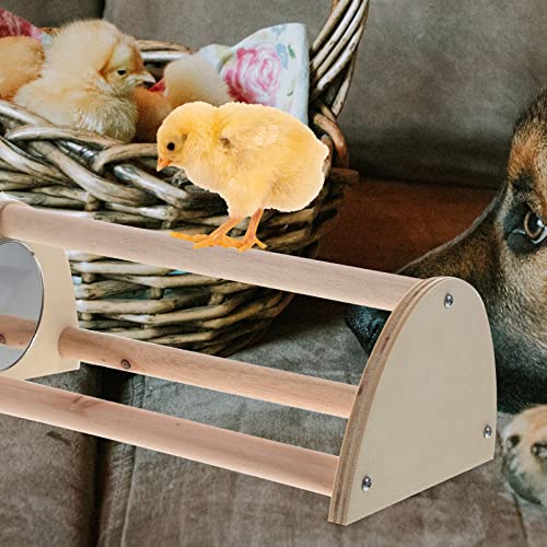 Chicken Roosting Perch Wooden Stand for Coop and Brooder Easy to Roost Bar Comfortable Resting Place for Chicks and Birds