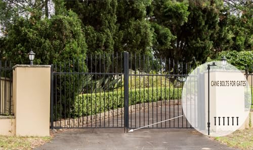 Sdstone 36 Inch Heavy Duty Cane Bolt Gate Drop Rod,Gate Ground Latch Hardware for Wooden Fences,Metal Gates Doors Stopper for Gate Ground (Black Finish,2 Pack) - size: 36-Inch-2Pack