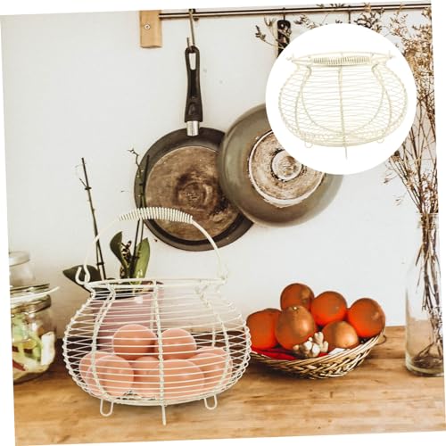 Fruit Holder Baskets Metal Wire Basket Storage Countertop Egg for Fresh Eggs