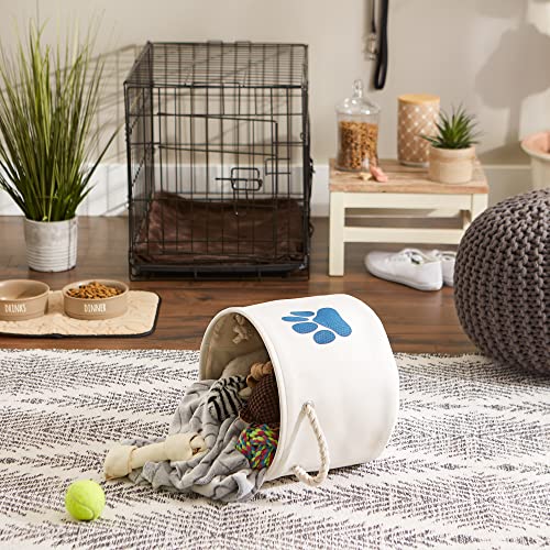 Bone Dry Pet Storage Collection Collapsible Bin, Small Round, Off-White - color: Off-White, size: Small Round