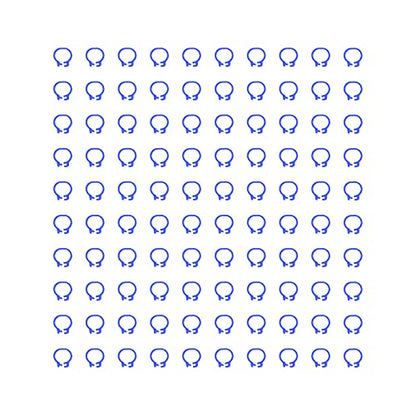 Omabeta Pigeons Leg Rings, Durable Plastic Construction Lightweight Easy to Install and Clean, Pigeons Leg Rings, for Pigeon Identification, Dark Blue, 8mm, 100 Pieces - color: Dark Blue