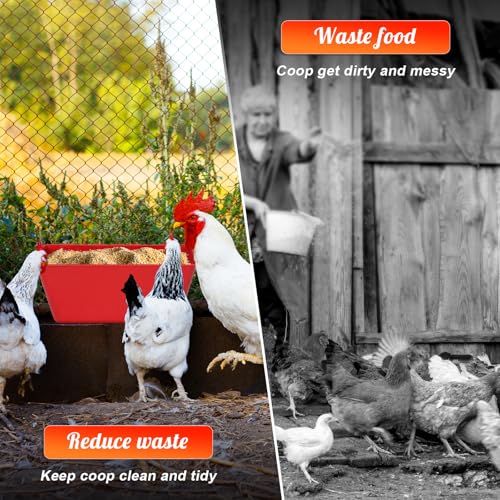 4 Pack Chicken Cage Cup 2.5 Quart Hanging Chicken Feeder | Chicken Waterer Trough,Hanging Fence Cage Feed Trough for Poultry Livestock,for Duck Goose Rabbit Duck Pigeon Bird Quail Pet