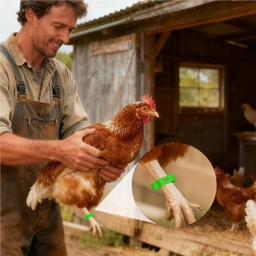 150pcs Adjustable Chick Leg Bands Ducks Bracelet Multicolor Numbered Poultry Foot Rings for Chicks Geese Pigeon Outdoor for Easy Flock Management