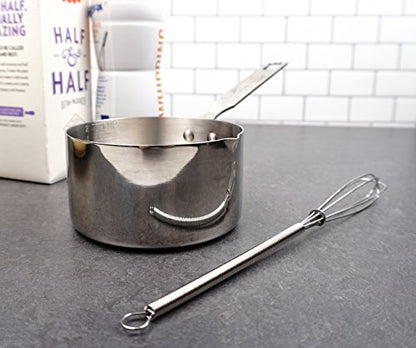 RSVP International Endurance Stainless Steel Measuring Pan Scoop, 2 Cups | Dry or Liquid | Baking or Cooking | Perfect for Feeding Pets, Cat Dog Food, Bird Seed, etc. | Dishwasher Safe - size: 2 Cups