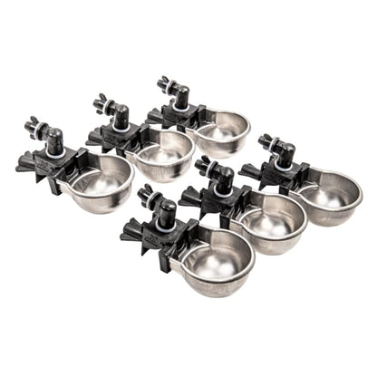 RAC Paws by RentACoop DIY Auto-Fill Metal Cups Waterer Kit - Great for Small Animals, Pets, Bunnies, Ferret, Chickens, Hamsters, Guinea Pigs, Rabbits, Chinchillas, Mice, Rats - 6 Pack - style: 6 Pack