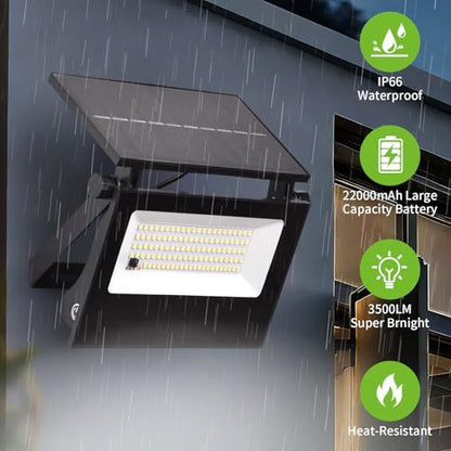 Solar Lights Outdoor Motion Sensor Lights,107 LEDs Security Flood Lights Outdoor Waterproof IP66,Dusk to Dawn Solar Powered Wall Lights for Outside,Patio,Barn, Yard, Garage,Cool White,2-Pack - size: 2 Pack