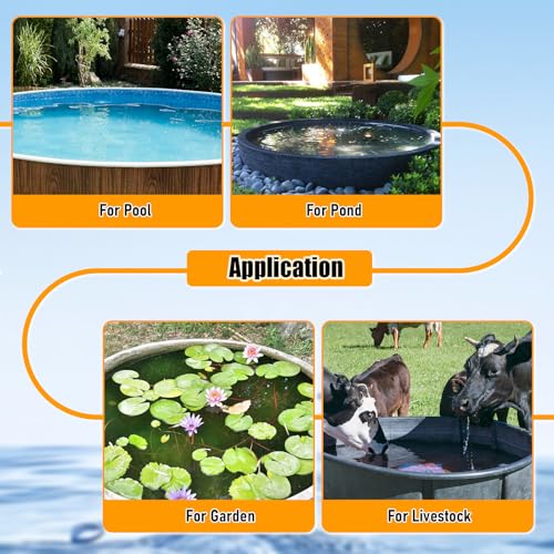 Water Trough Float Valve for Stock Tank, Stock Water Tank Float Valve, Fully Automatic Water Level Control Float Valve for Ponds, Aquariums, Livestock Water Trough, Hydroponics and Reservoir