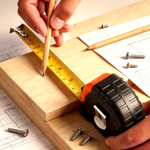 LICHAMP Tape Measure 30-Foot, 4 Pack Bulk Easy Read Measuring Tape Retractable Metric/Fractional, Measurement Tapes 29.5FT/9M by 1-Inch