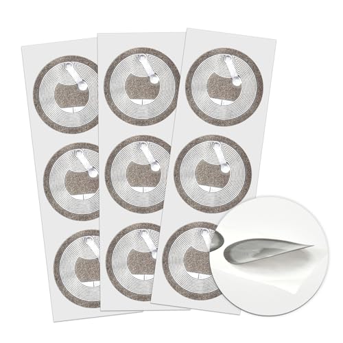 30PCS Ntag213 NFC Tag Anti Metal NFC Tags Sticker Work on Metal NFC Stickers Adhesive Labels RFID Tags Rewritable 144 Bytes Memory Compatible with All NFC-Enabled Smartphones and Devices