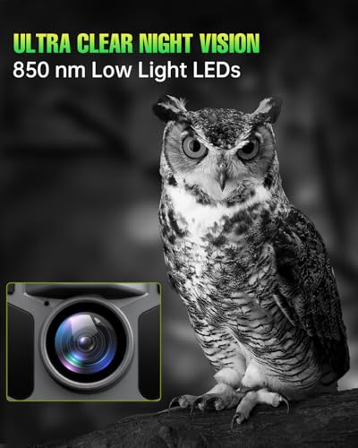 Trail Camera 4K 64MP with 5000mAh Rechargeable Battery 64GB Micro Memory Card IP67 Waterproof, Night Vision, Motion Activated, Solar Powered Wildlife Hunting Camera Outdoor