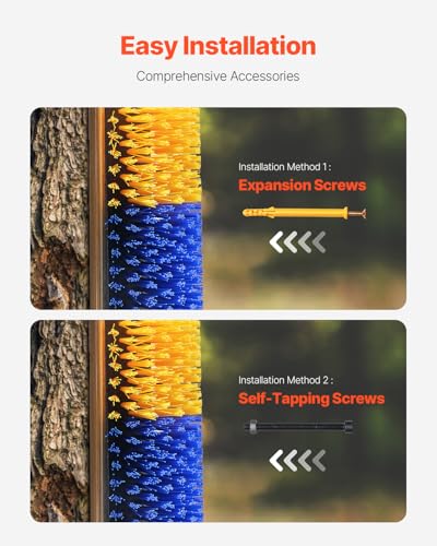 VEVOR Livestock Scratching Brush, 6 Pcs Horse Brush with 12 Screws, 17.1 x 7.5 in Cow Scratcher, for Back Itch Relief & Keep Cleaning, Grooming & Scratching Post for Horse, Pig, Cattle Supplies
