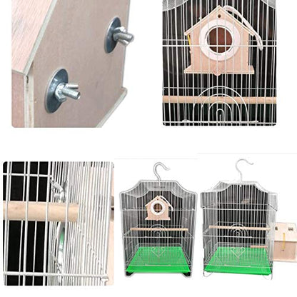 Parakeet Nesting Box Parrot Wooden House Bird Breeding Nest Warm Mating Box | With Stand Perch, Parrotlets Aviary Cage Budgie Mating Box for Lovebirds, Cockatiel, Budgie, and Small Birds - size: 5.9 x 5.12 x 6.57 inch