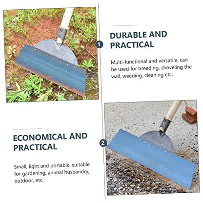 1pc Sturdy Metal Forged Garden Shovel Chicken Manure Wall Cement Scraper Household Outdoor Cleaning Tool