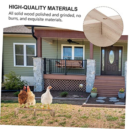 FRCOLOR 1pc Wooden Chicken Perch Roosting Bar for Chickens Birds and Pets Versatile Coop Ladder and Toy for Relaxation and Play for Brooder Supplies