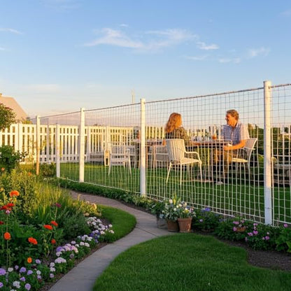 50'x50' White Polyester Bird Netting with 1" Square Mesh, Strong and Durable Chicken Coop Roof Netting, Protect Your Poultry from Hawks, Great for Gardens, Fences and Fruit Tree - size: 50X50FT-1''
