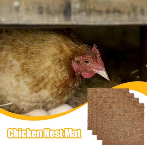 Nesting Mats for Chickens - Hen Liner, Poultry Bedding | 4X Washable Nest Pad Reusable nastbox Mat, Soft Coop surfece Winter Brooder Farm Habitat Cage Layer Backyard Livestock Indoor Outdoor Use - color: 25*25cm