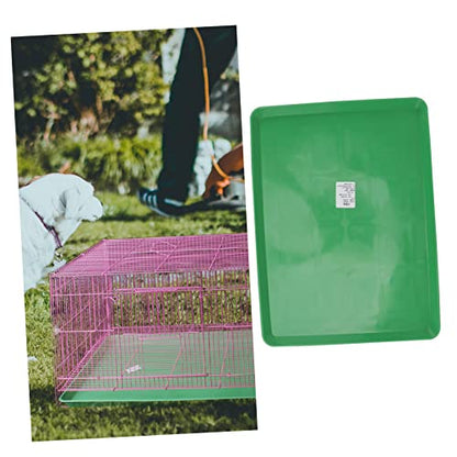 Toyvian Plastic PET Toilet Tray for Rabbits Chickens and Ducks Easy-to-Clean Bedpan for Animal Cages PET Cage Supplies Green
