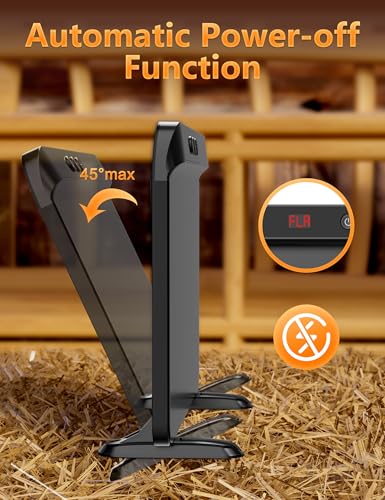 Chicken Coop Heater with Adjustable Temperature Remote Control, 200 Watts Radiant Heat Flat Panel Heaters for Winter Heating，Energy Efficient Warmer for Chick Poultry Animals, Black