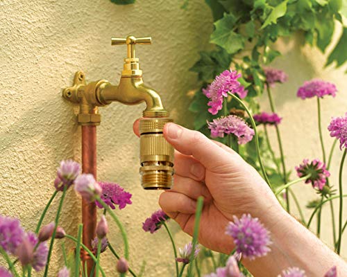 HQMPC Male Garden Hose Quick Connect Solid Brass Quick Connector Garden Hose Fitting Water Hose Connectors 3/4 inch GHT (4 Female+ 4Male) - size: 4 Sets