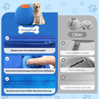 Happypaw 3.0 2026 Upgrade 18'' Herding Ball for Dogs – Enhanced Chew Resistance & Heavy-Duty Material, Dog Toy Agility Equipment for Australian Shepherds,Collies, Includes 5 Repair Patches