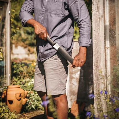 Fiskars Hori Hori Garden Knife with Sheath, Multi-Purpose Heavy Duty Gardening Hand Tool for Weeding, Planting, Digging with Hanging Hole - style: Hori Knife